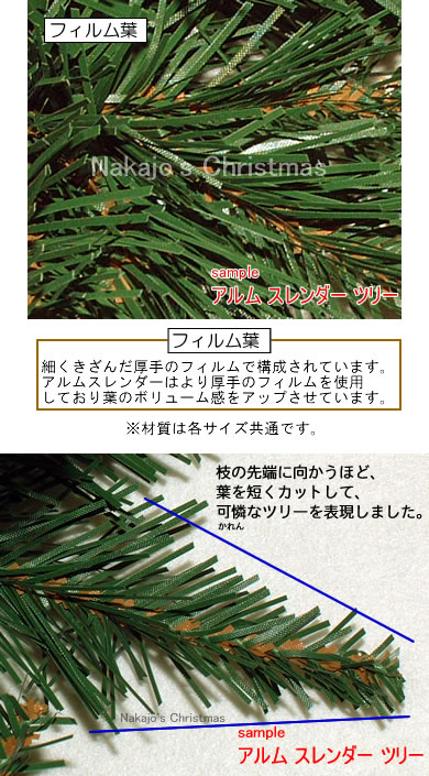 Nakajo's Christmas クリスマスツリー販売 アルムスレンダーツリー