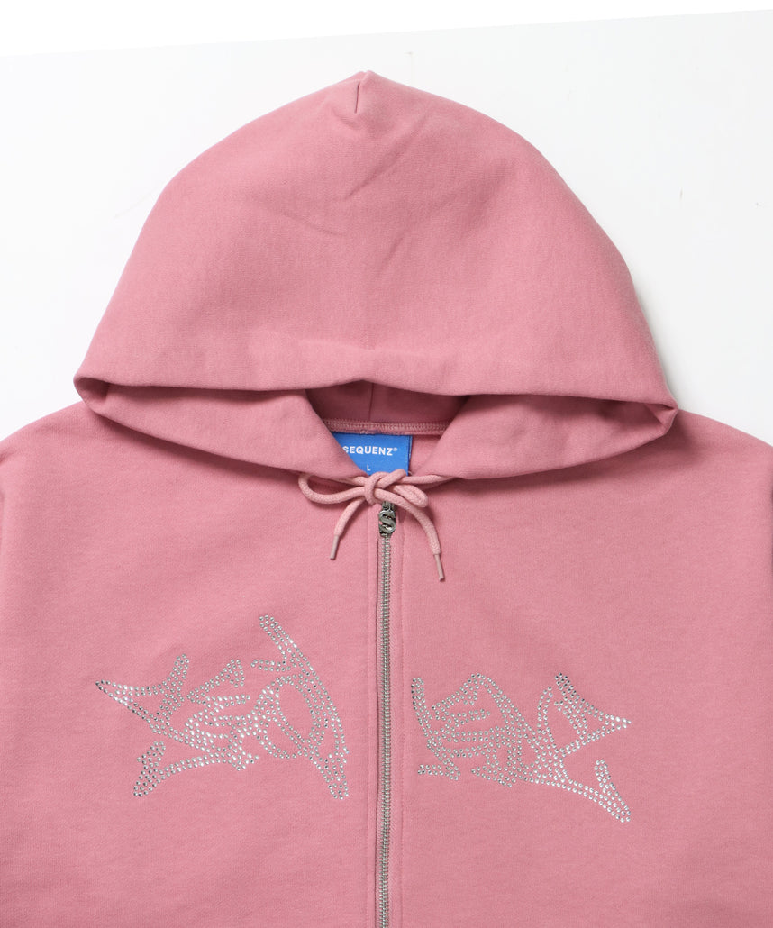 SEQUENZ（シークエンズ）】RHINE STONE ZIP P/K / ラインストーン