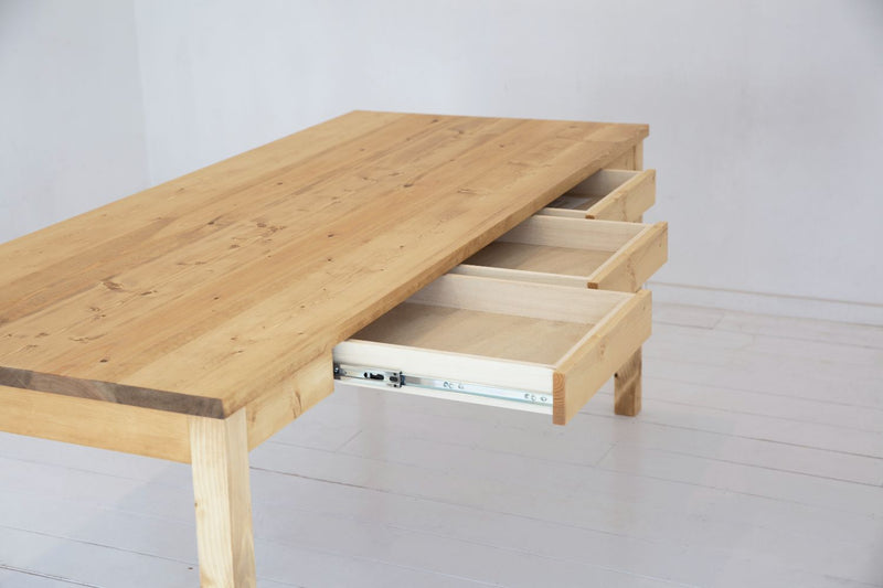 ダイニングテーブル 食卓 引き出し 天然無垢材 幅180cm 無垢