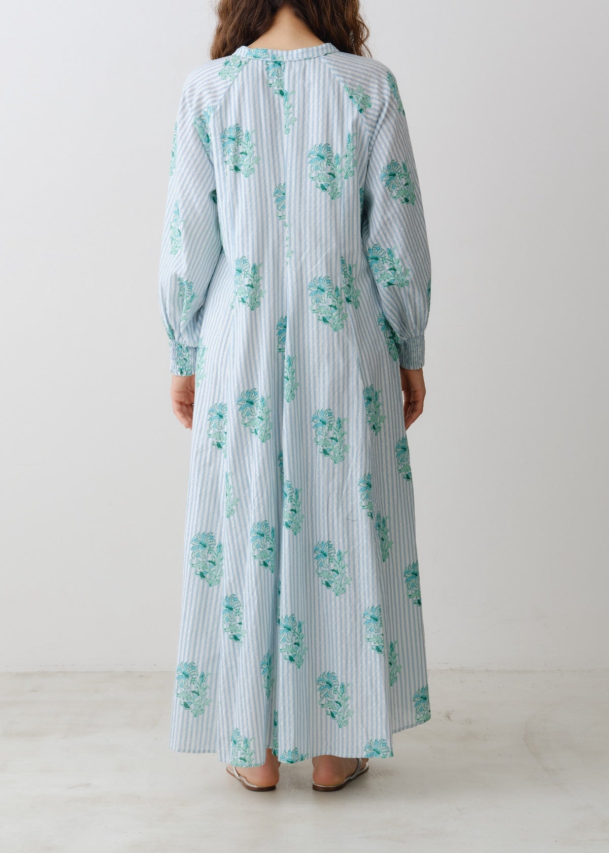 Cotton Jacquard Lily Print Flare Dress | Pasand by ne Quittez pas