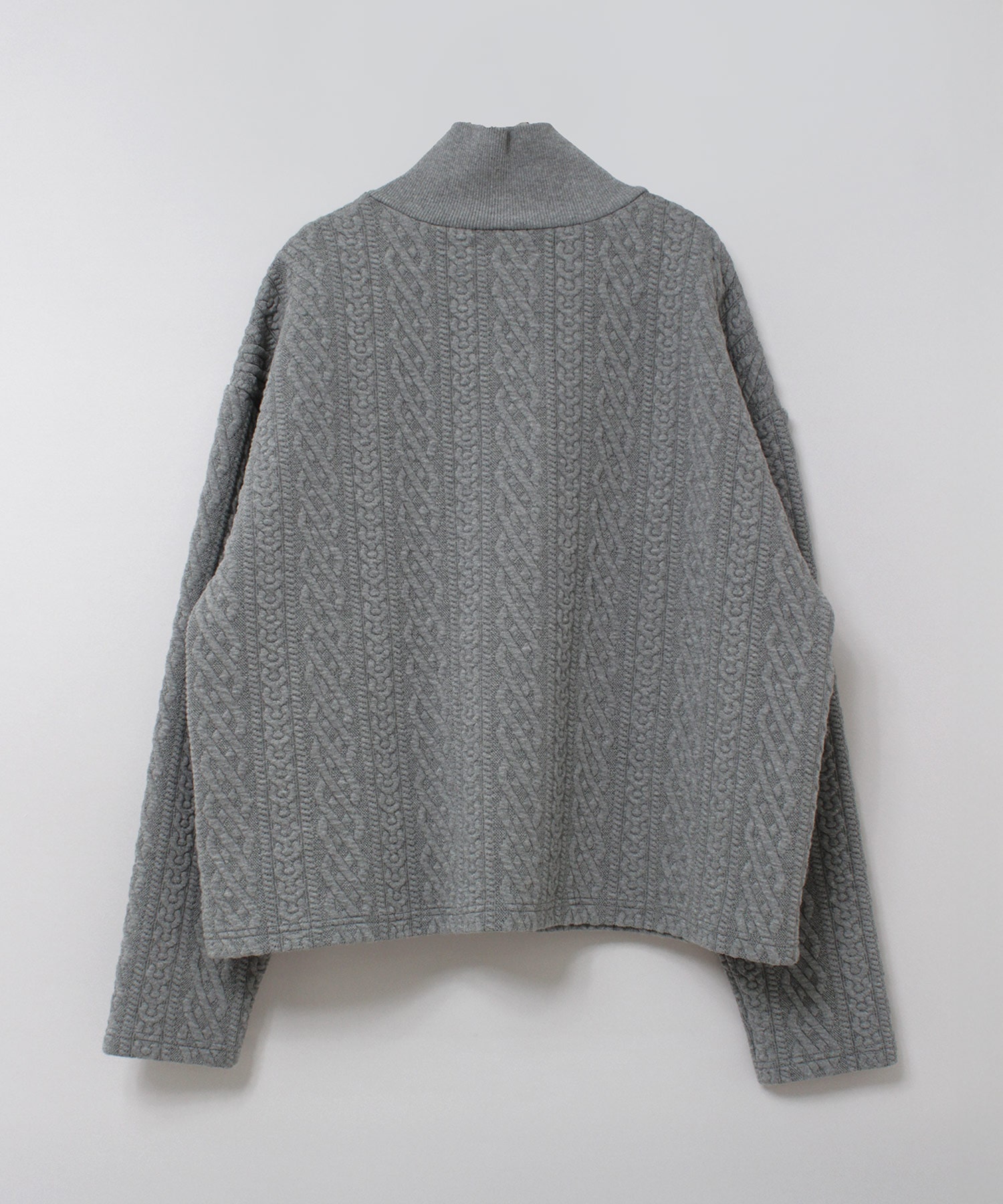 M2546 アラン柄キルトタートルカーディガン(F オフ): トップス - RNA