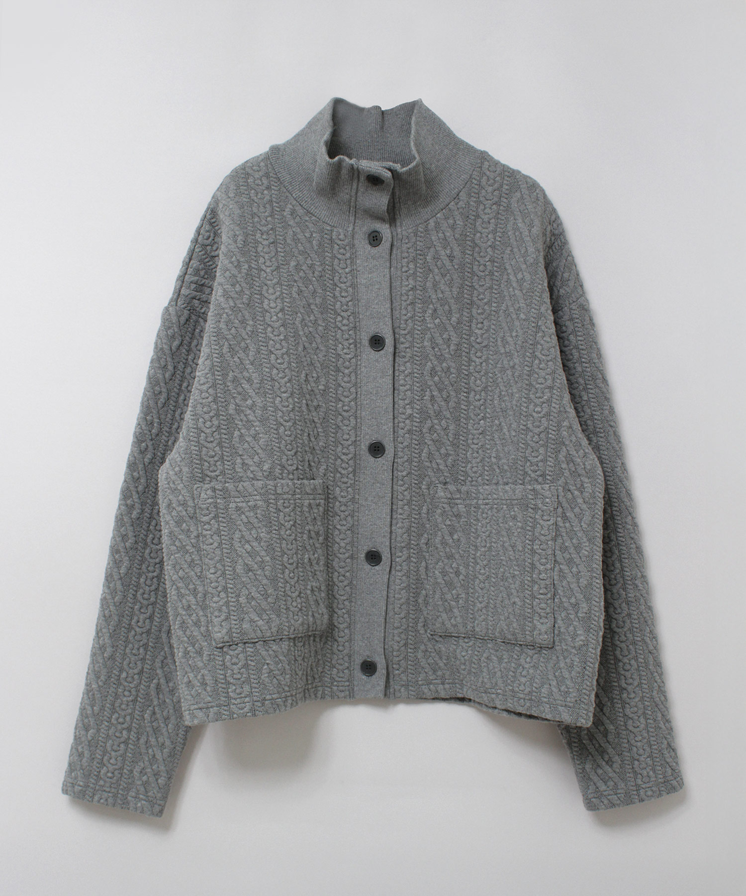 M2546 アラン柄キルトタートルカーディガン(F オフ): トップス - RNA