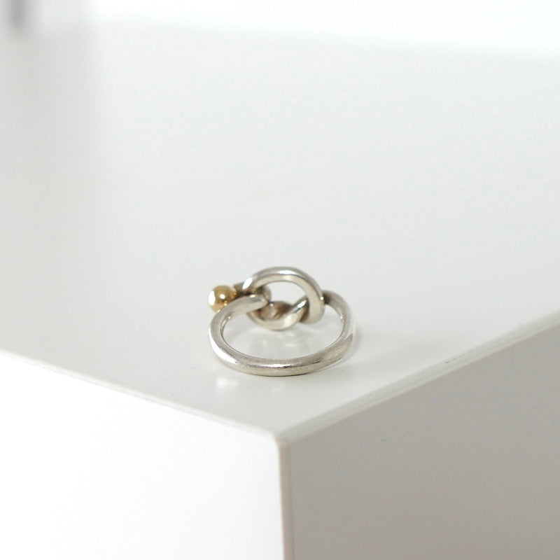 ティファニー ラブノット シルバー925 18金 指輪 リング 7号