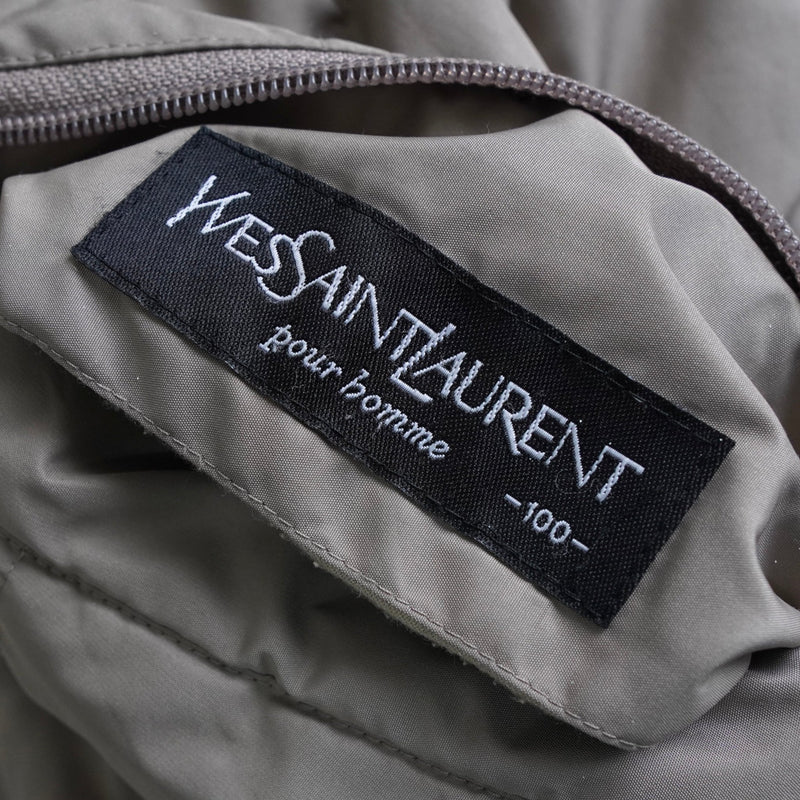 イヴ サンローラン ヴィンテージ リバーシブル YSLロゴ 刺繍 中綿