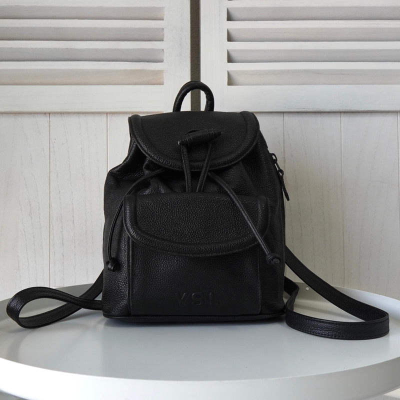 イヴ サンローラン YSLロゴ レザー ミニ リュックサック ブラック