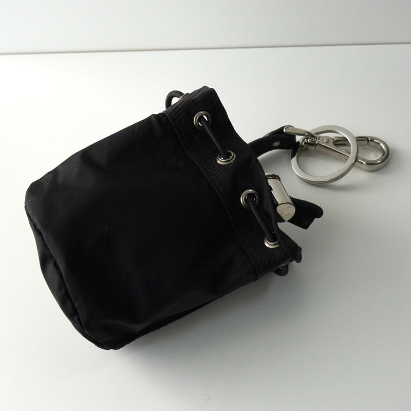 プラダ ポコノ テスート ナイロン 巾着バッグ キーホルダー キーリング