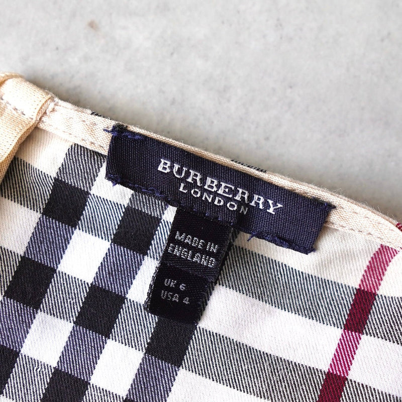 バーバリー ノバチェック ノースリーブ ワンピース ベージュ