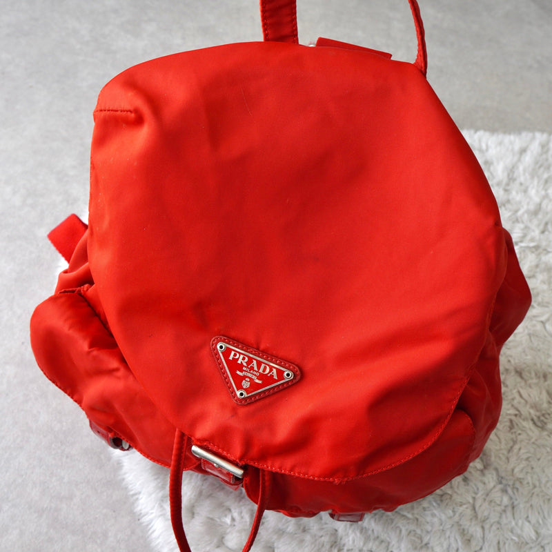 プラダ ポコノ テスート ナイロン バックパック リュックサック レッド
