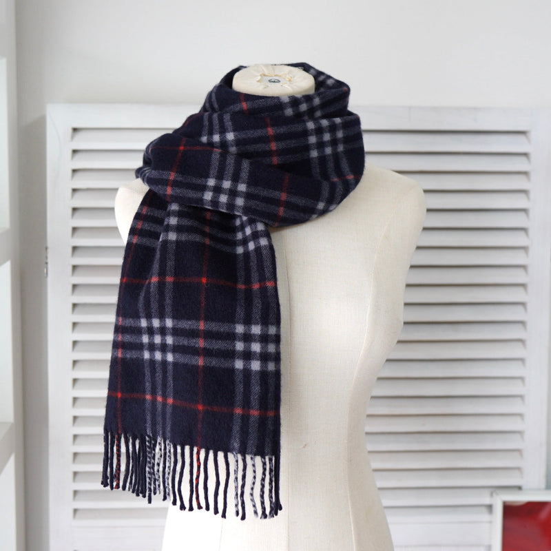 ヒロシさま専用 Burberry マフラー タータンチェック ネイビー