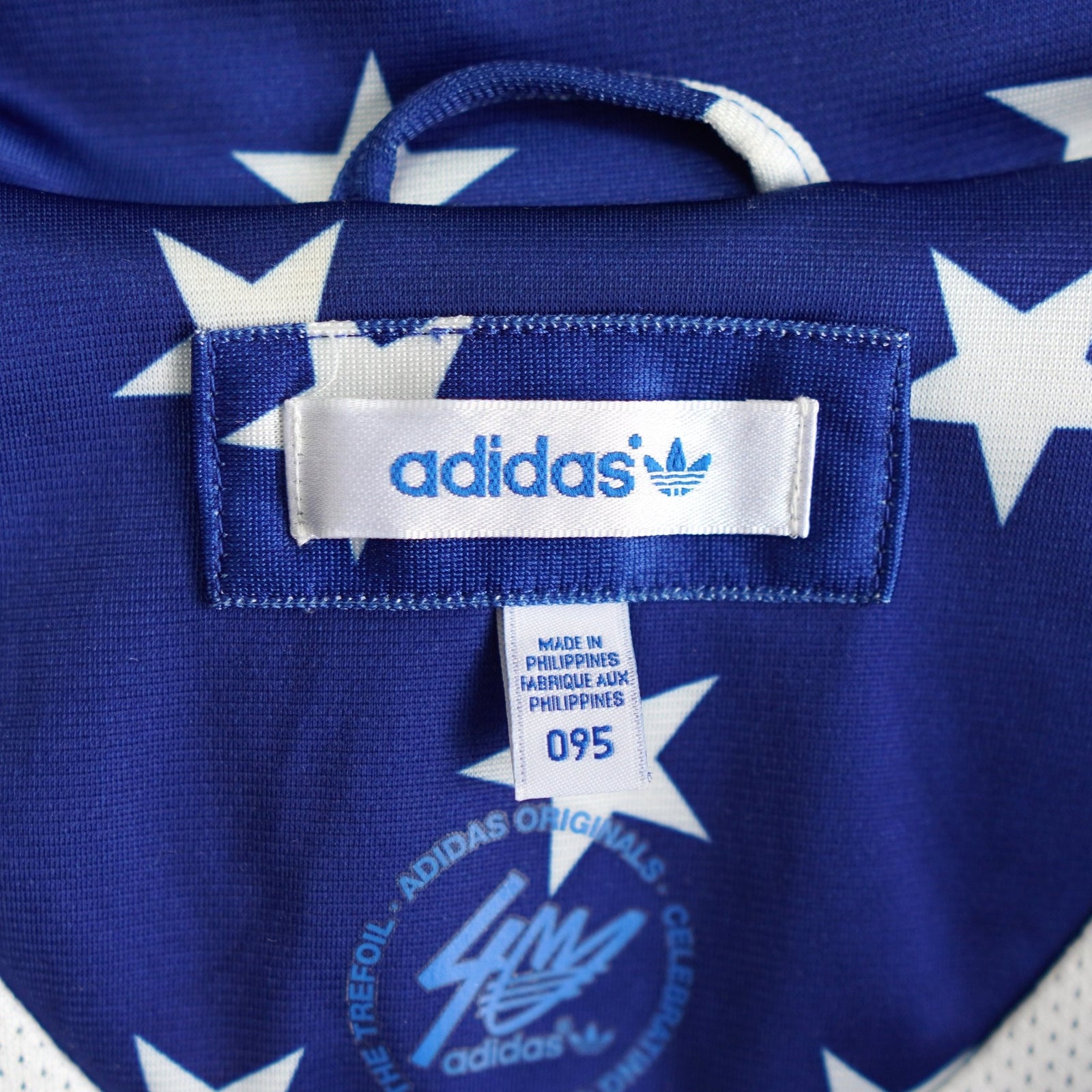 アディダス トラックジャケット スター 星柄 ブルー S〜M相当