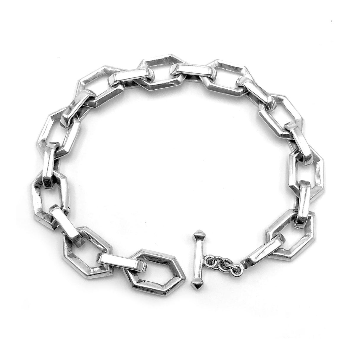 Medium Sterling Silver Hex Bracelet – Nick Von K
