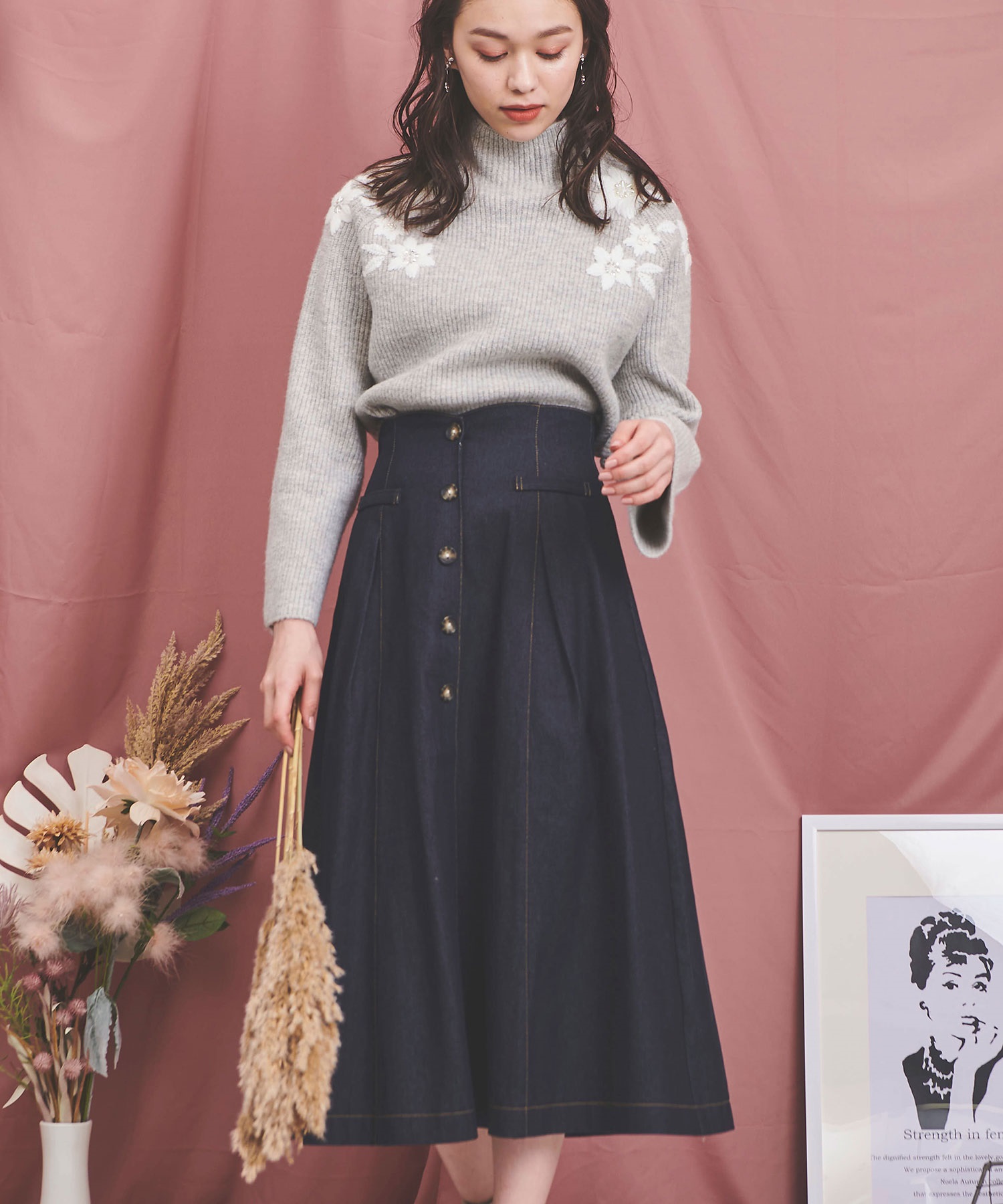 ハイウエストボタンスカート | フレアスカート | NOELA OFFICIAL WEB STORE