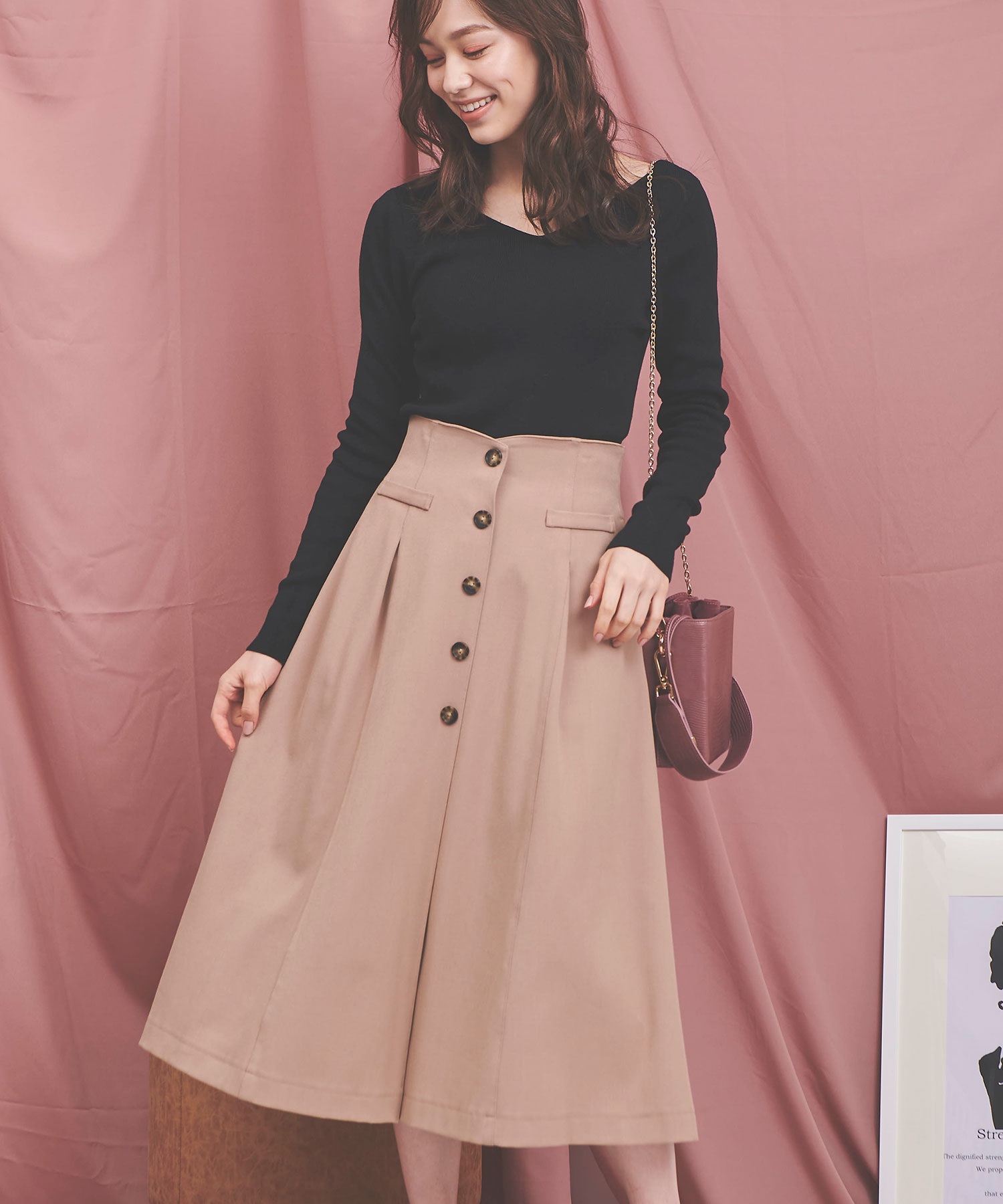 ハイウエストボタンスカート | フレアスカート | NOELA OFFICIAL WEB STORE