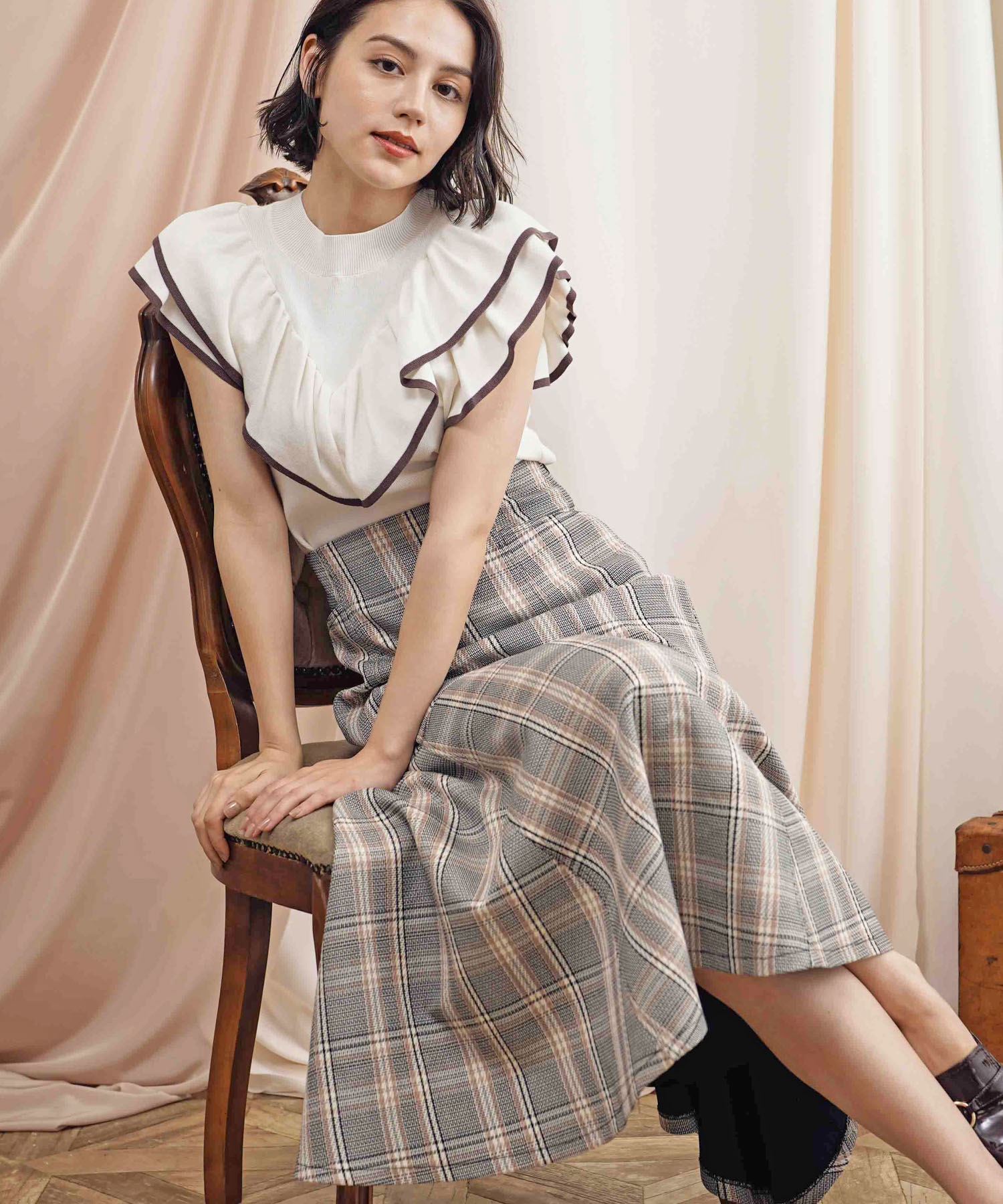 新品タグ付き】ドルチェ＆ガッパーナ ミックスヤーンフレアスカート