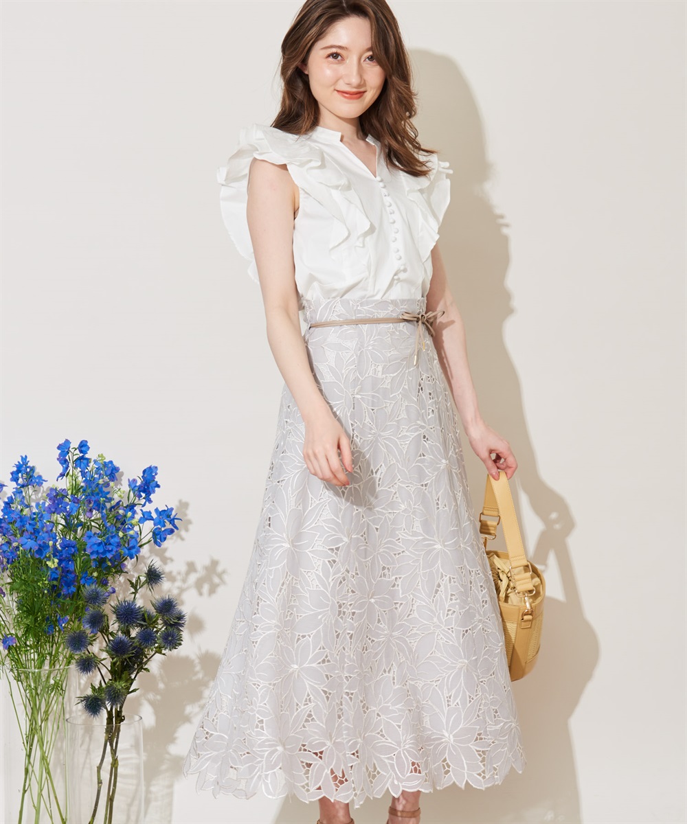 カッティングレーススカート | フレアスカート | NOELA OFFICIAL WEB STORE