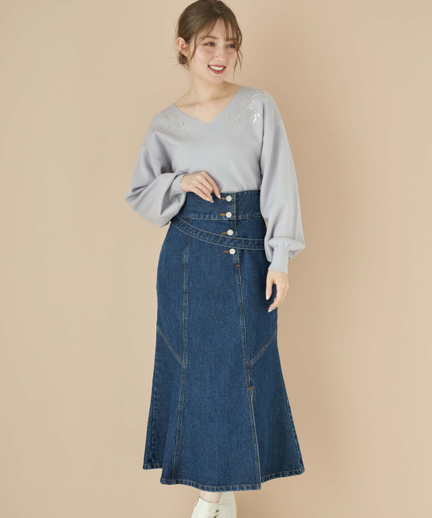 スリットデニムスカート | フレアスカート | NOELA OFFICIAL WEB STORE