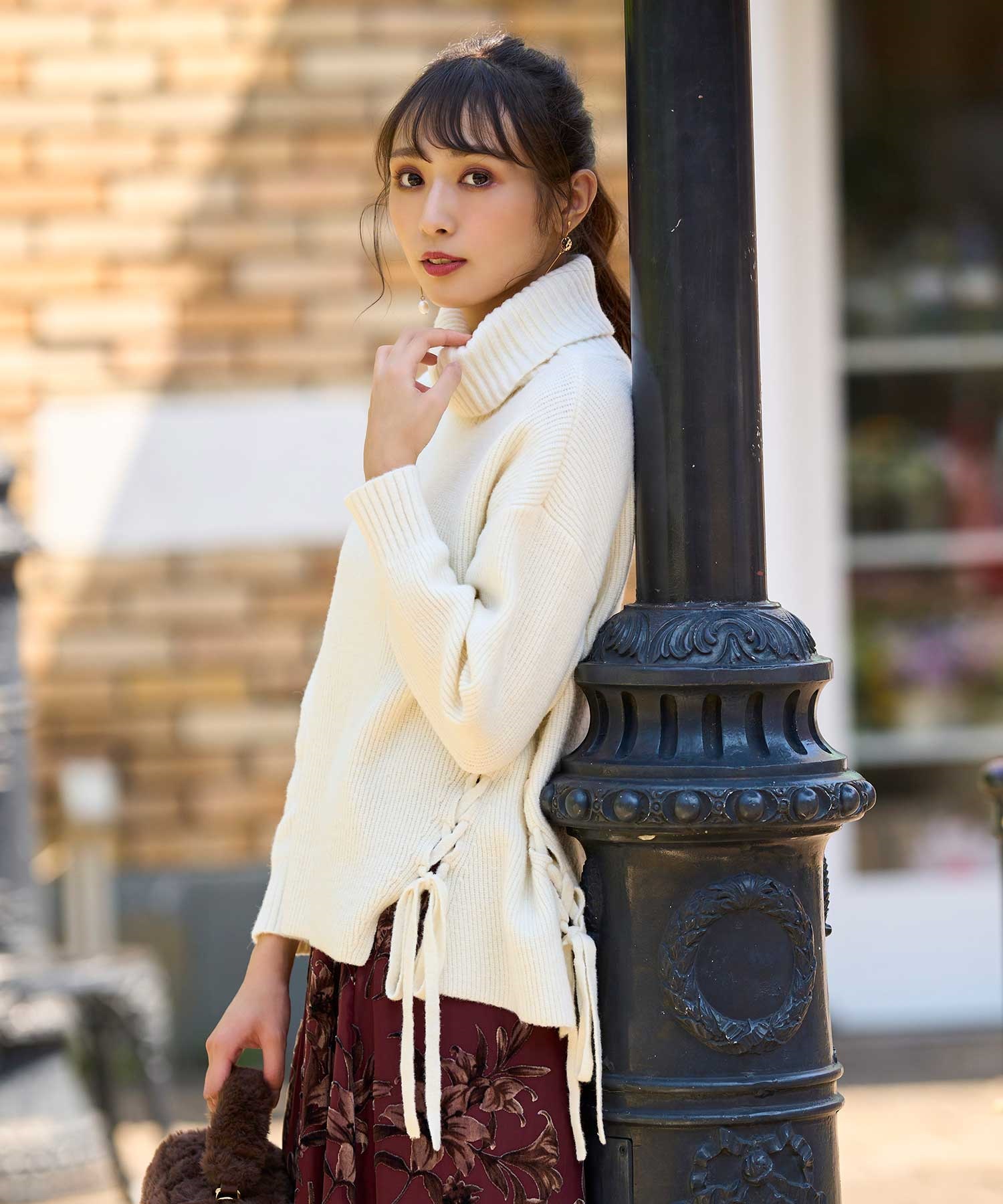 レースアップニットトップス | ニット | NOELA OFFICIAL WEB STORE