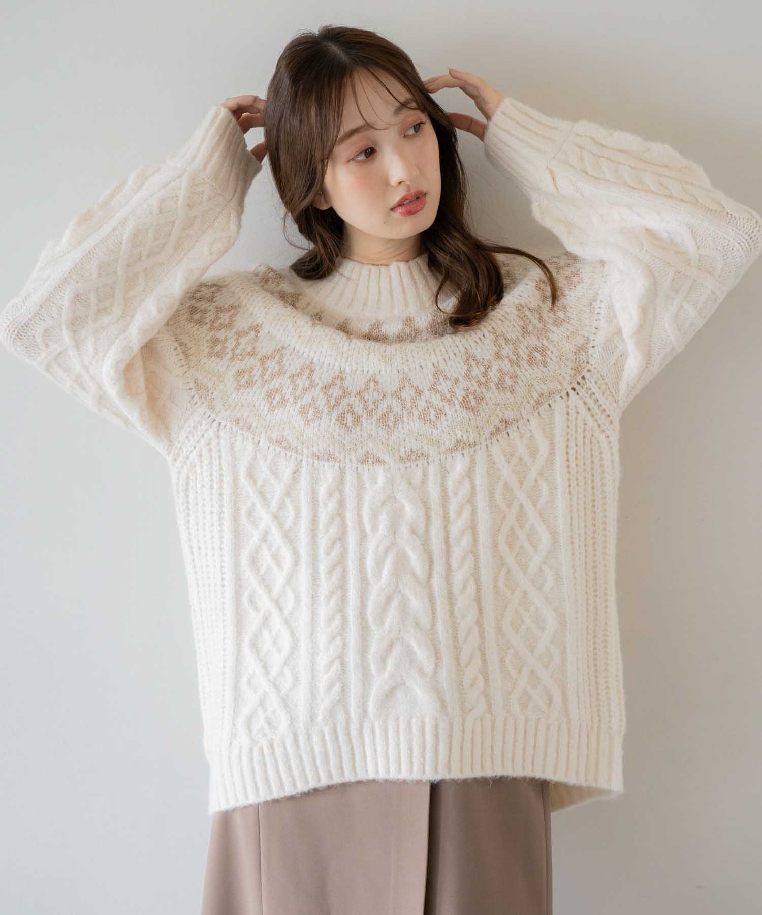 ジャガードケーブルニット | ニット | NOELA OFFICIAL WEB STORE