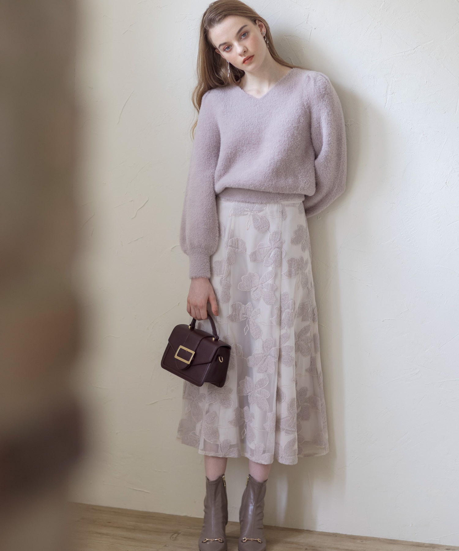 BEAUTY&YOUTH UNITED ARROWS 花柄刺繍 ロングスカート フラワー刺繍