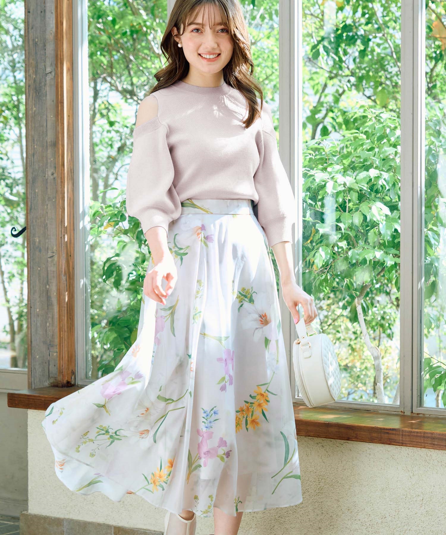 カラーリングフラワースカート | フレアスカート | NOELA OFFICIAL WEB