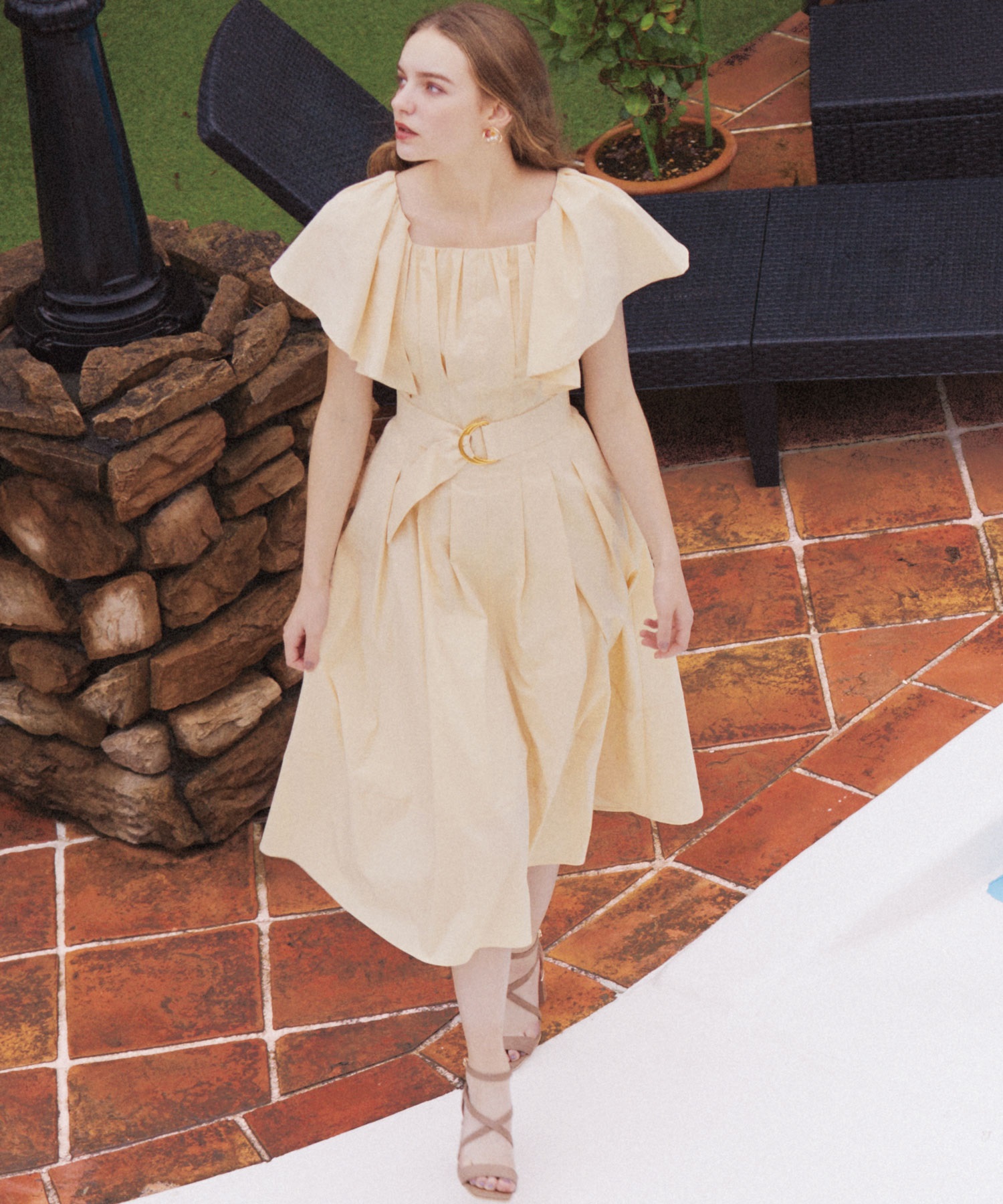 タイプライターボリュームワンピ | ロングワンピース | NOELA OFFICIAL