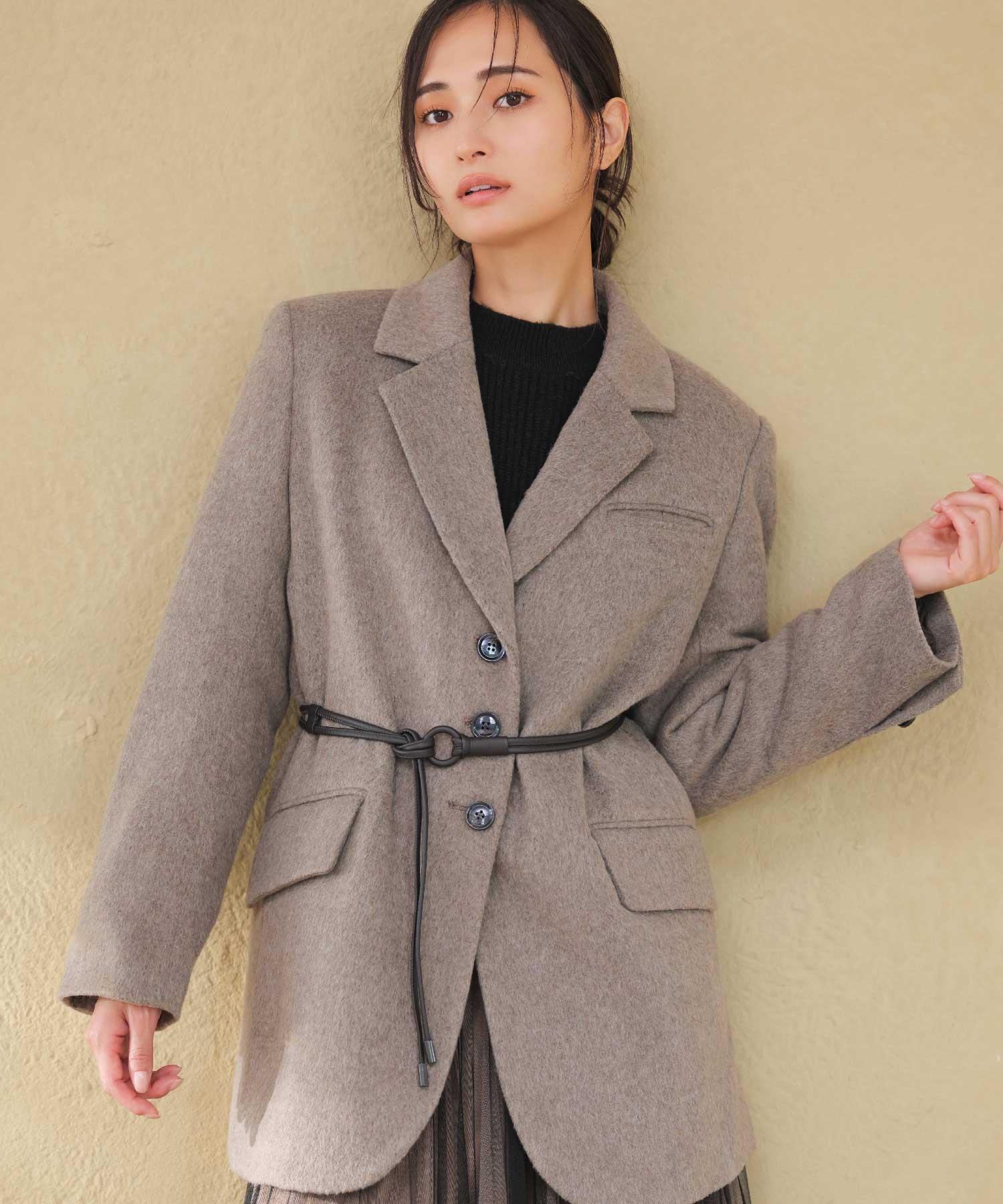 ベルトセットウール混ジャコット | ジャケット | NOELA OFFICIAL WEB STORE