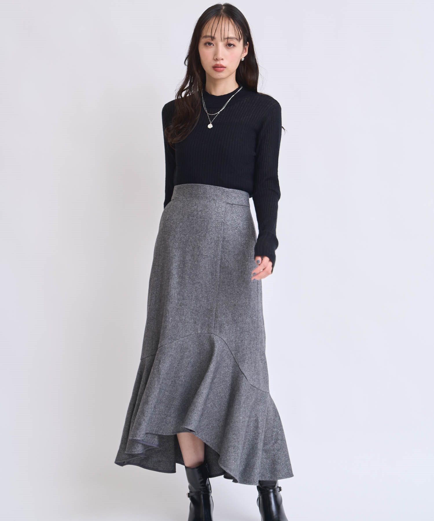 ウールラメマーメイドスカート | フレアスカート | NOELA OFFICIAL WEB