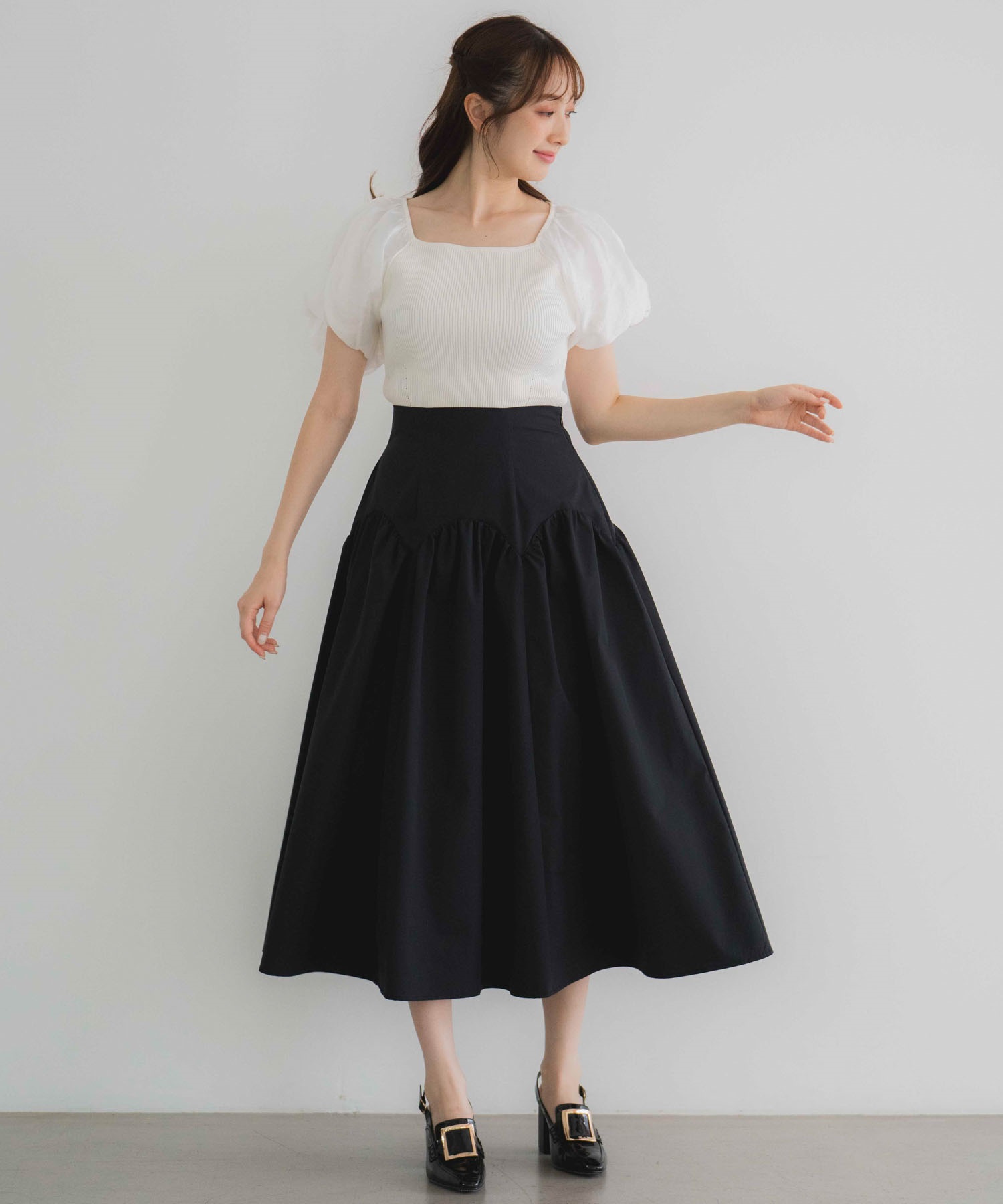 スカラップ切替スカート | フレアスカート | NOELA OFFICIAL WEB STORE