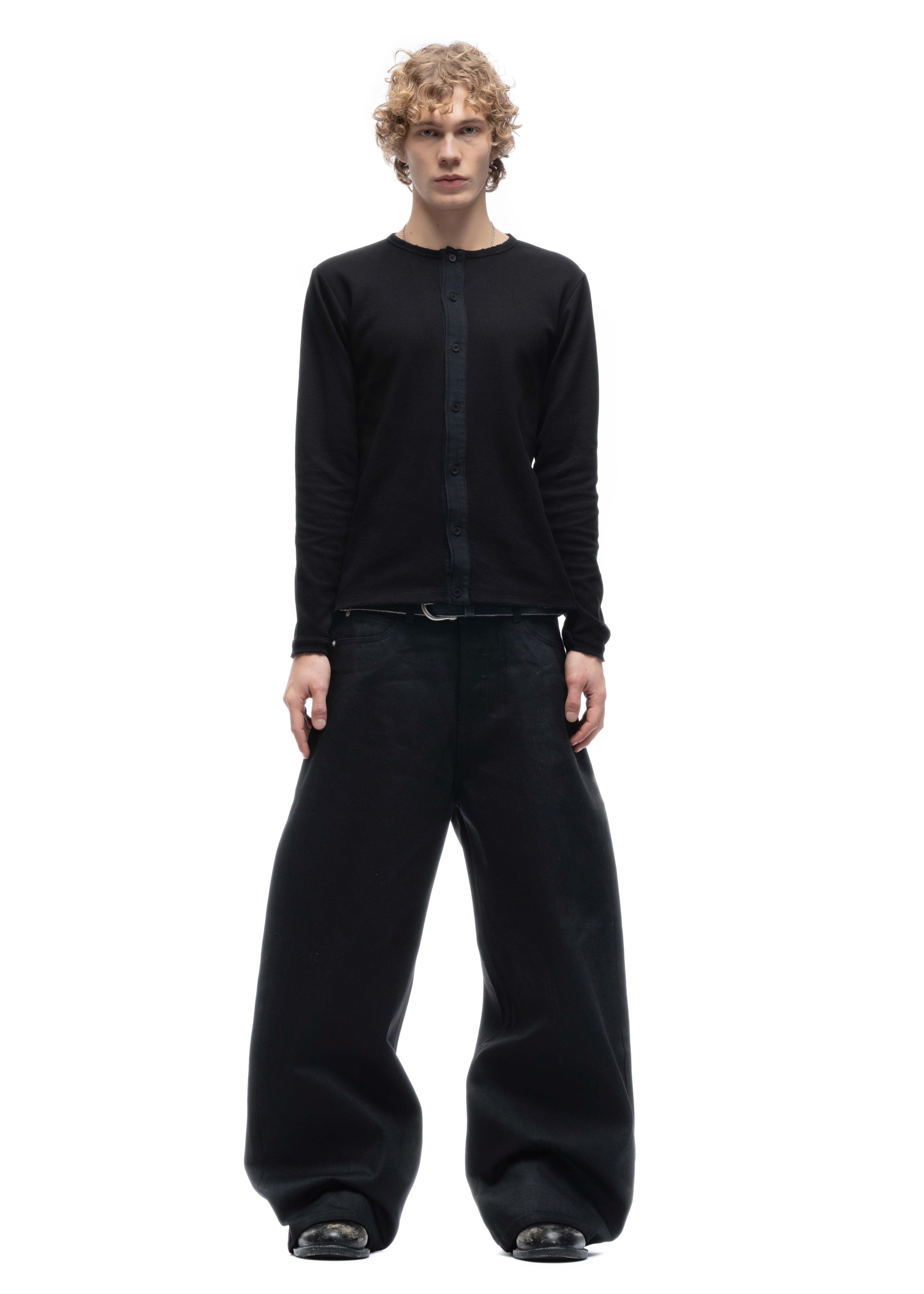 JAPANESE SELVEDGE ULTRA LOOSE DENIM BLACK – NO/FAITH STUDIOS