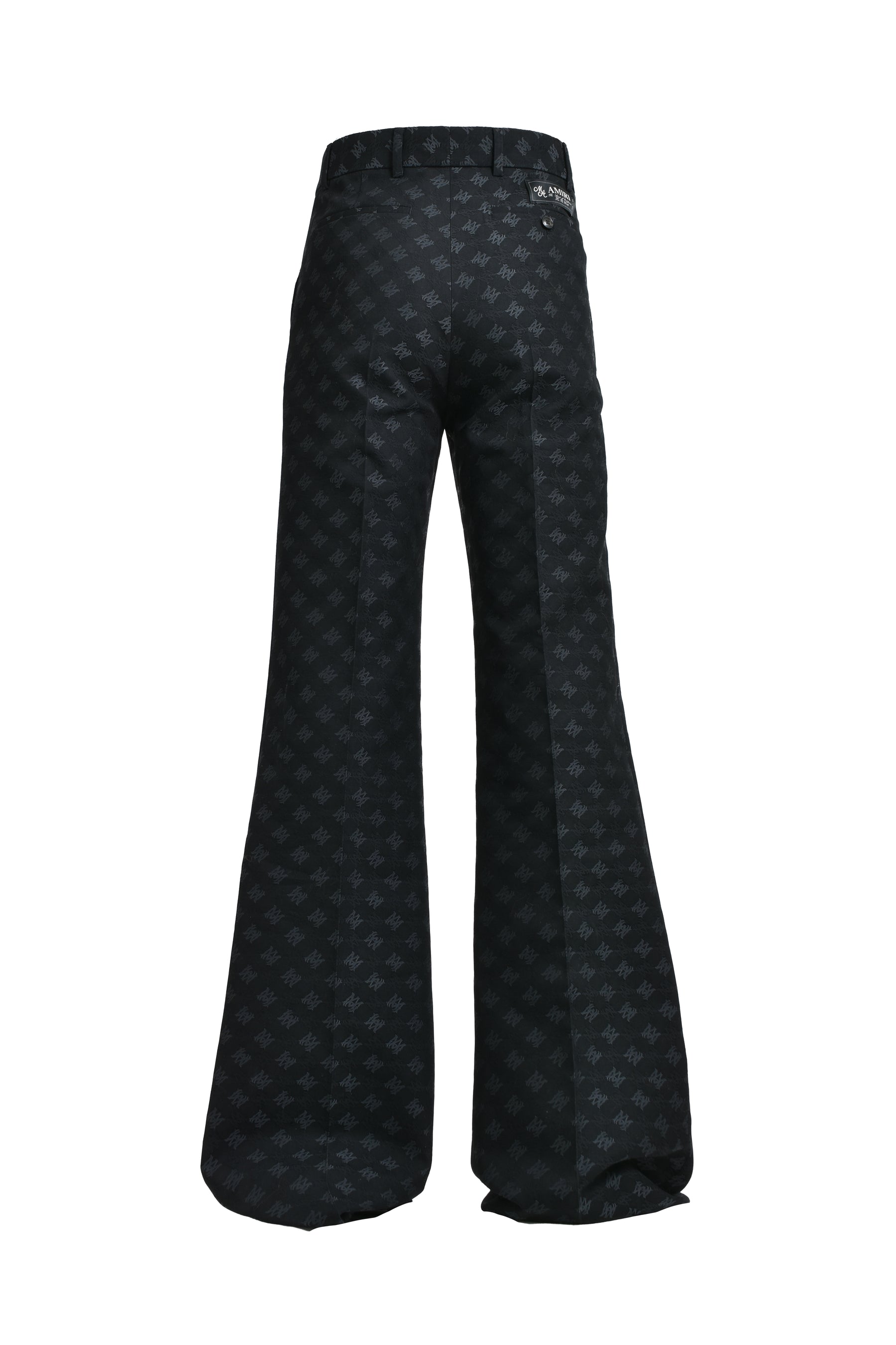 AMIRI アミリ SS25 MA QUAD JACQUARD CREASED FLARE / BLK - NUBIAN