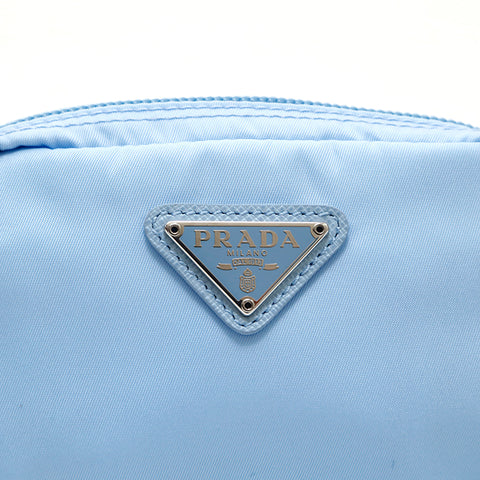 プラダ PRADA 三角ロゴ ポーチ ナイロン ポーチ ライトブルー P13844
