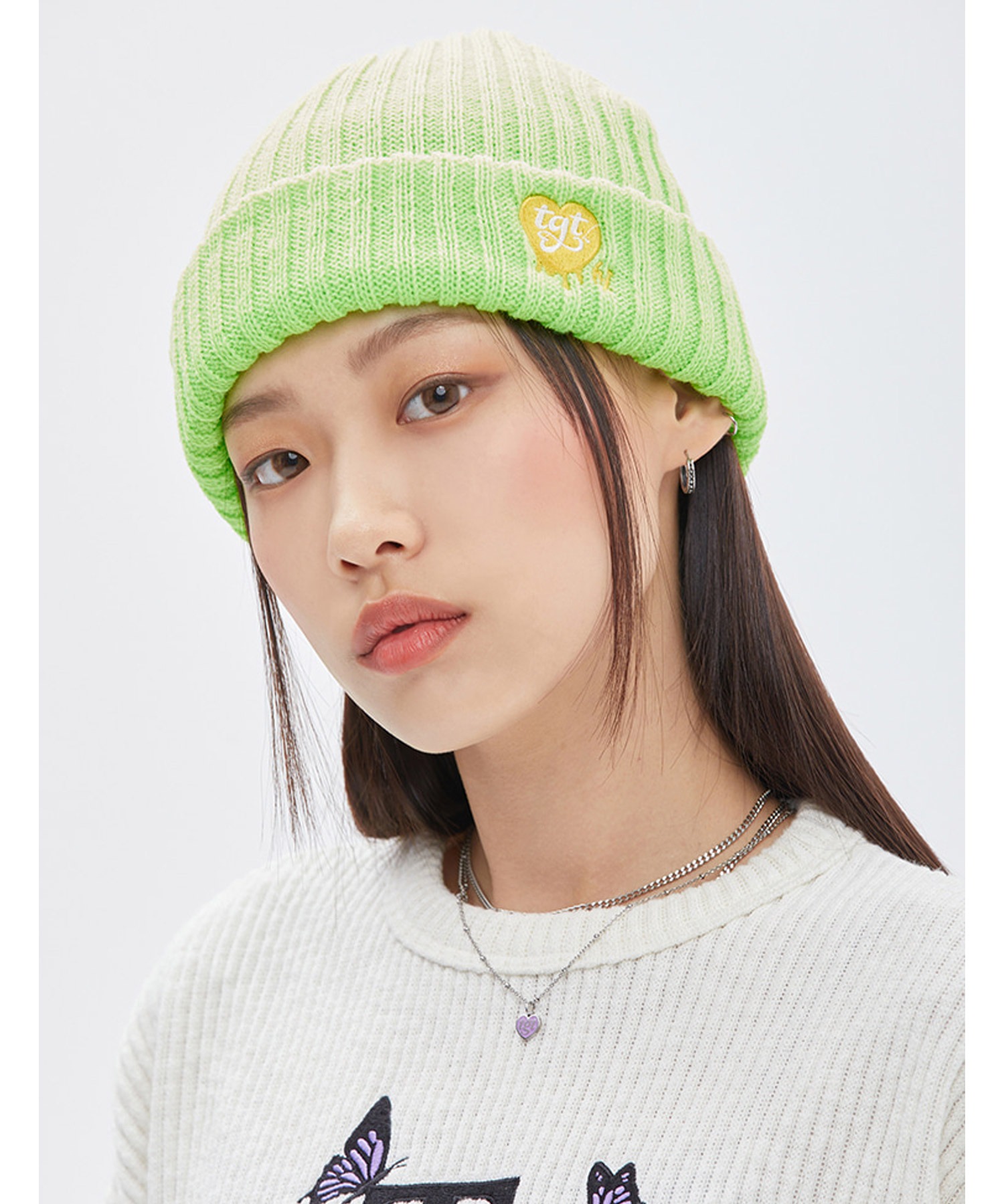 A'GEM/9 × .kom『HONE J X TARGETTO』HONEY HEART BEANIE/ハニーハート