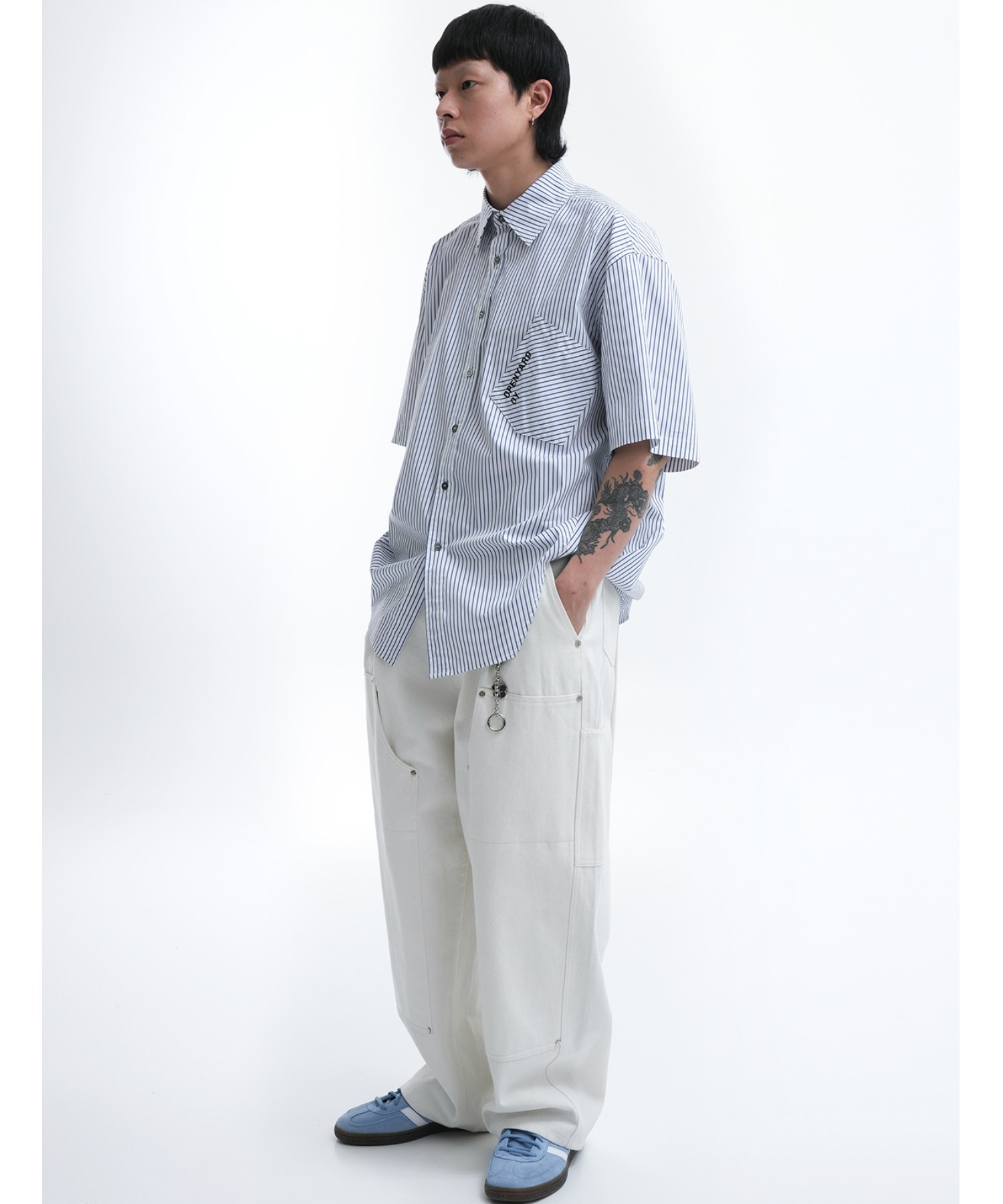 OY/オーワイ』 U.B STRIPE HALF SHIRTS/U.B ストライプ ハーフシャツ