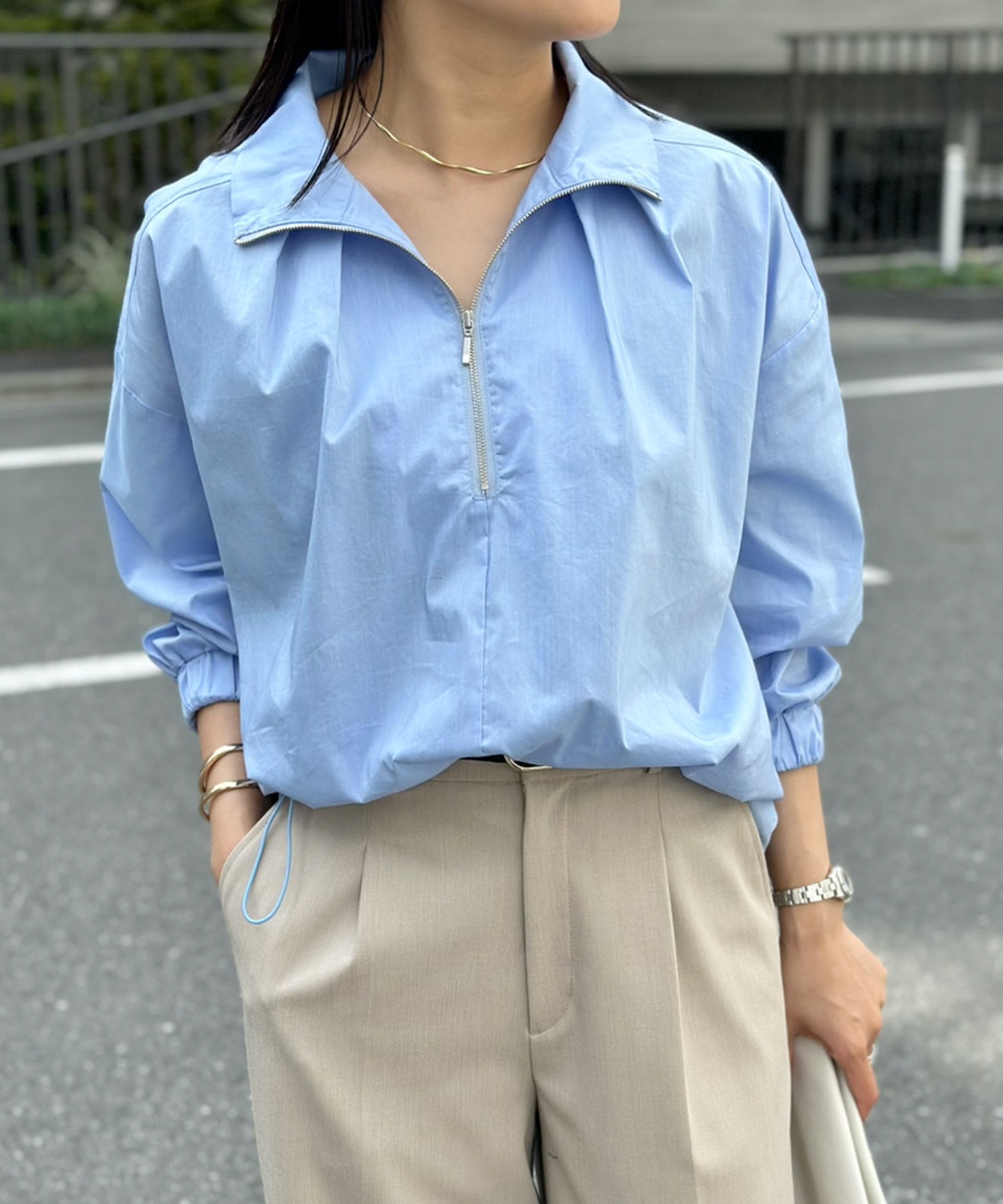 ハーフジップドロストヘムシャツ Emma Taylor│STYLEDOOR スタイルドア