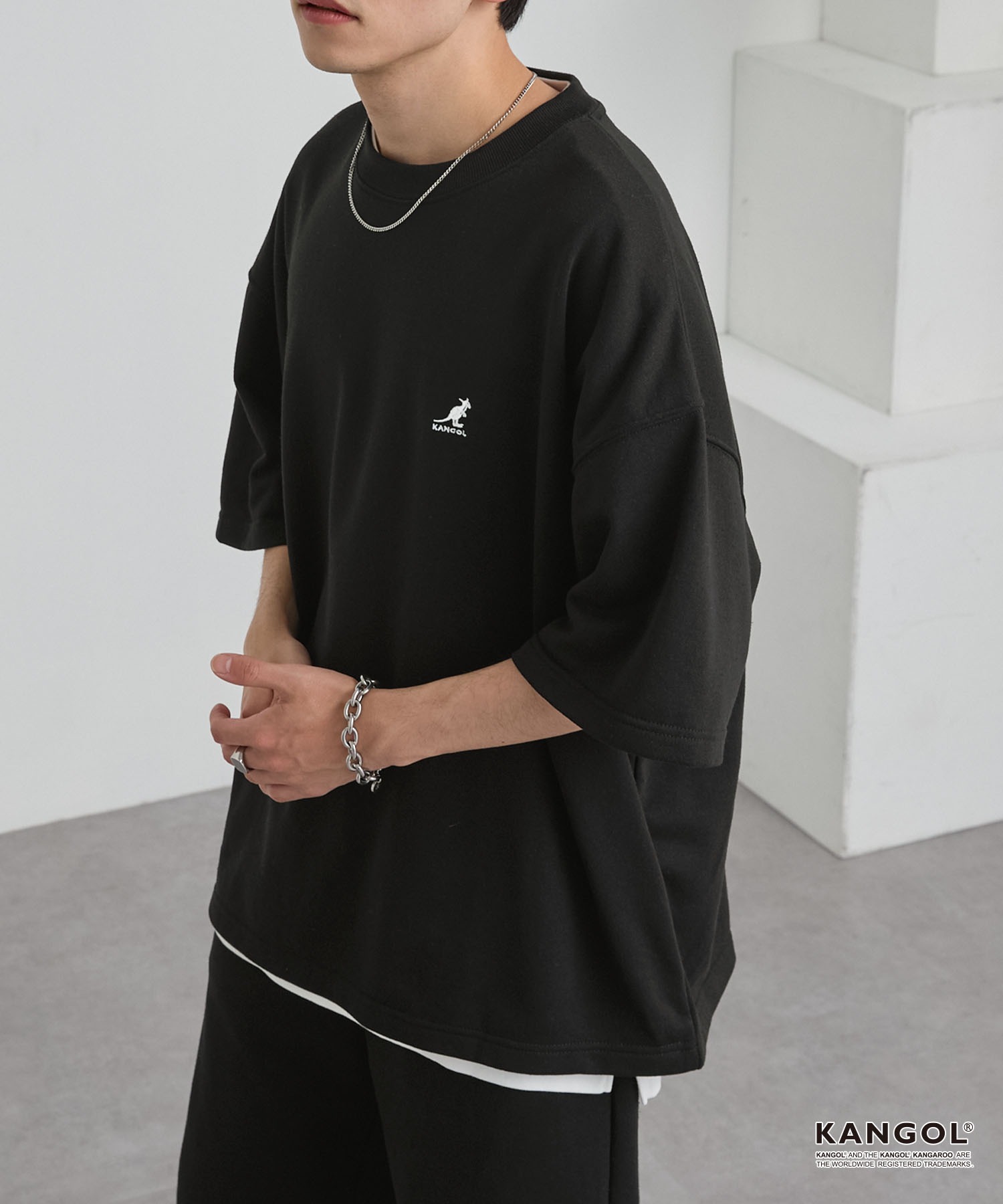 KANGOL/カンゴール 別注 セットアップ ロゴワンポイント刺繍 半袖プル