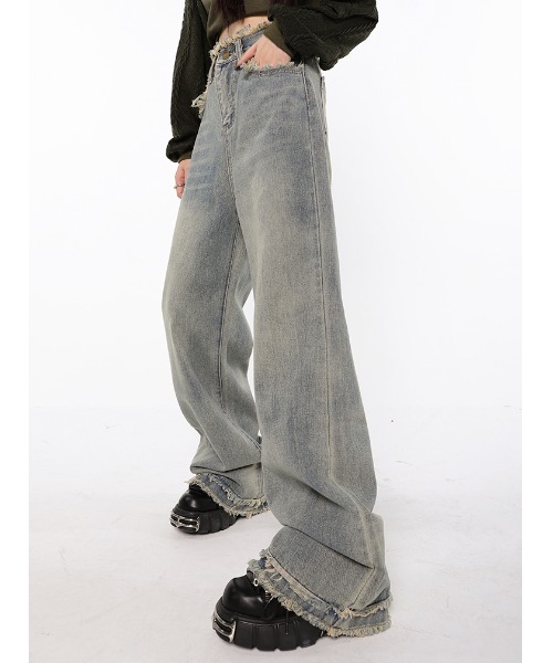 A'GEM/9 × .kom『.kom/ドットケーオーエム』 ダメージ加工 ブーツ