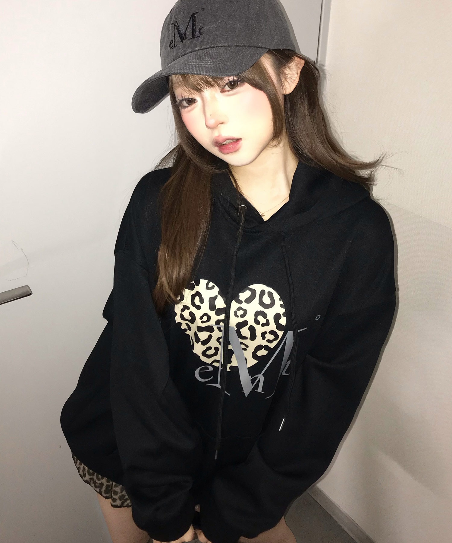 A'GEM/9 × .kom 『MUCENT/ムセント』 SIERRA LEOPARD HEART HOODIE