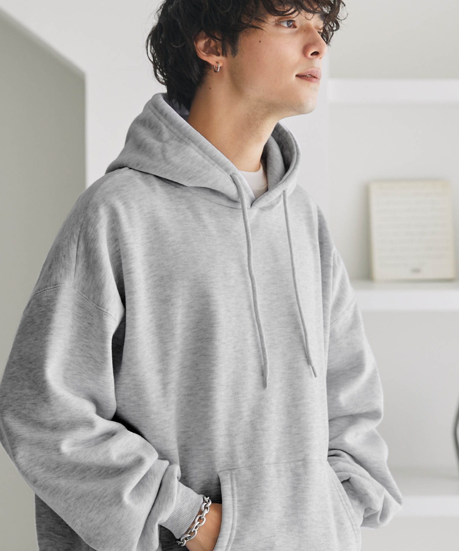 ヘビーウェイト裏起毛スーパービッグシルエットカラープルオーバー