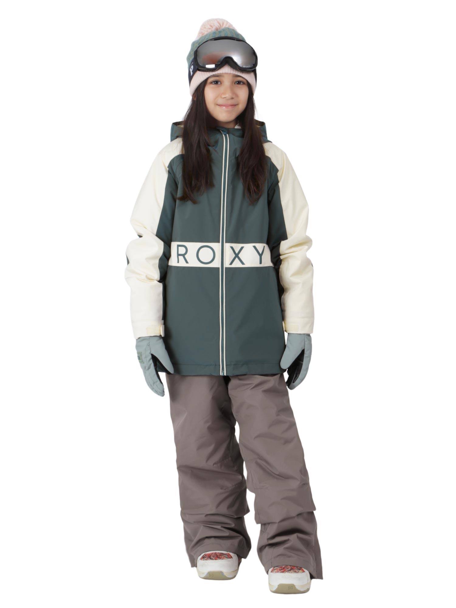 スノーボ―ドウェア キッズ 上下セット スキーウェア スノーウェア ROXY