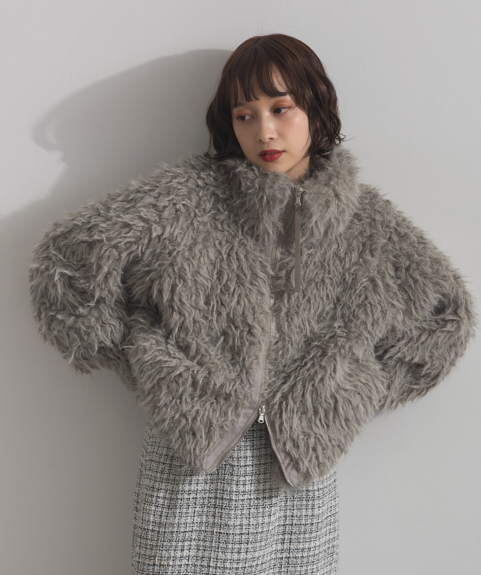 ミックスシープファースタンドブルゾン – OandI