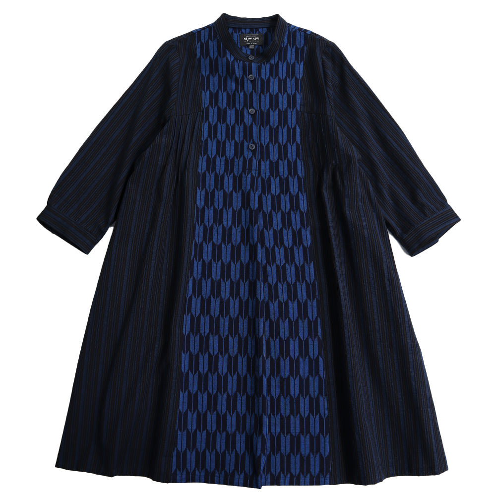 儀右ヱ門 久留米絣 チュニックブラウス タ512-2 日本製 – 久留米絣の儀