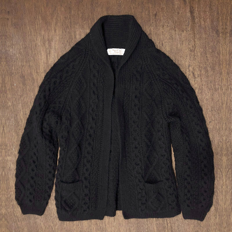 Athena Designs Fisherman knit Robe Black （アテナデザイン