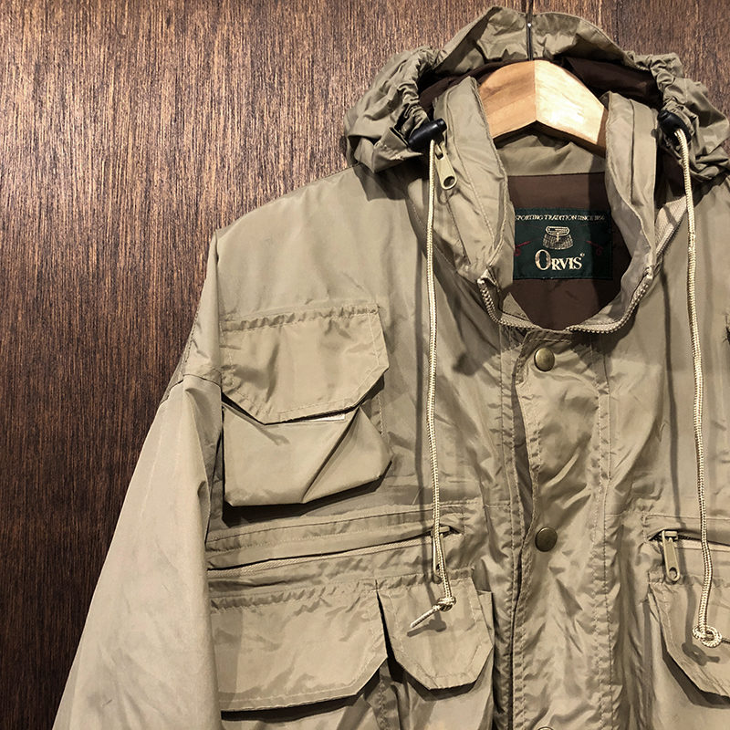 Orvis Water Proof Nylon Shell Fishing Wading Guide Jacket Tan L/XL
