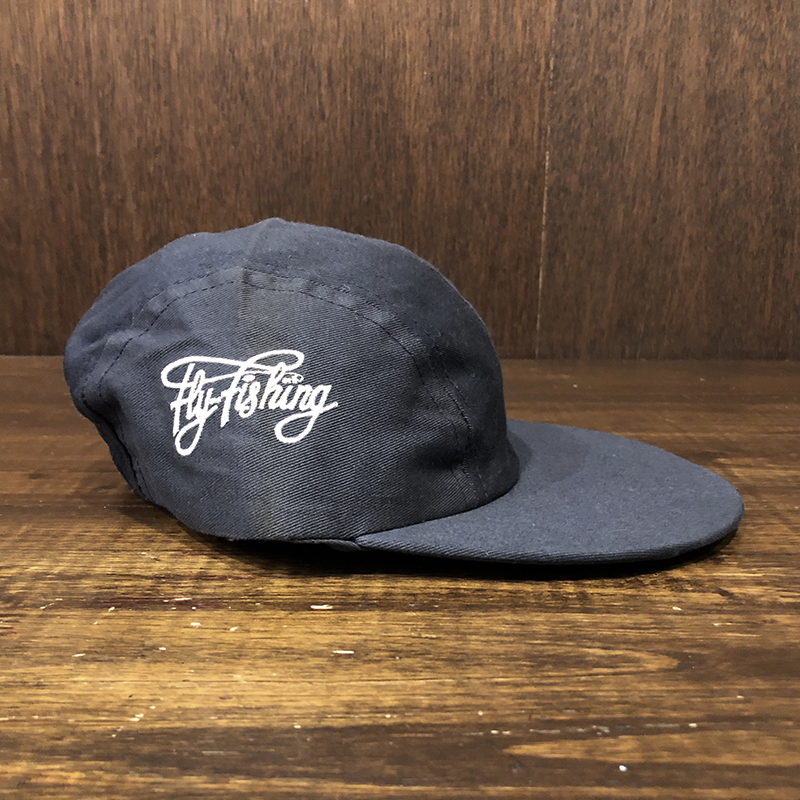 LL Bean Cotton Twill Duck Long Bill Fly Fishing Cap Navy Free Size