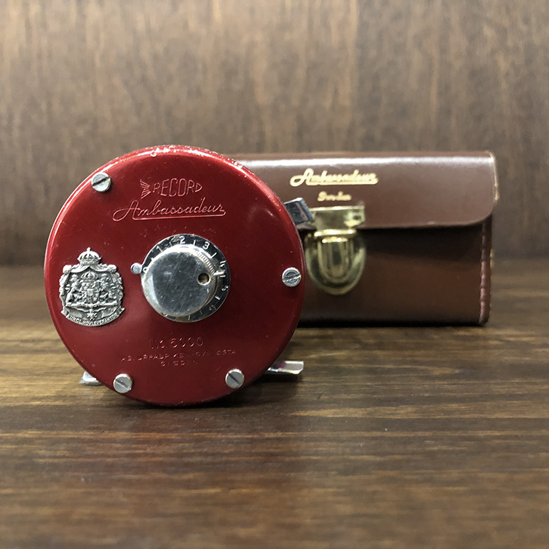 Abu Record Ambassadeur 5000 Svangsta Red With Case アブ レコード