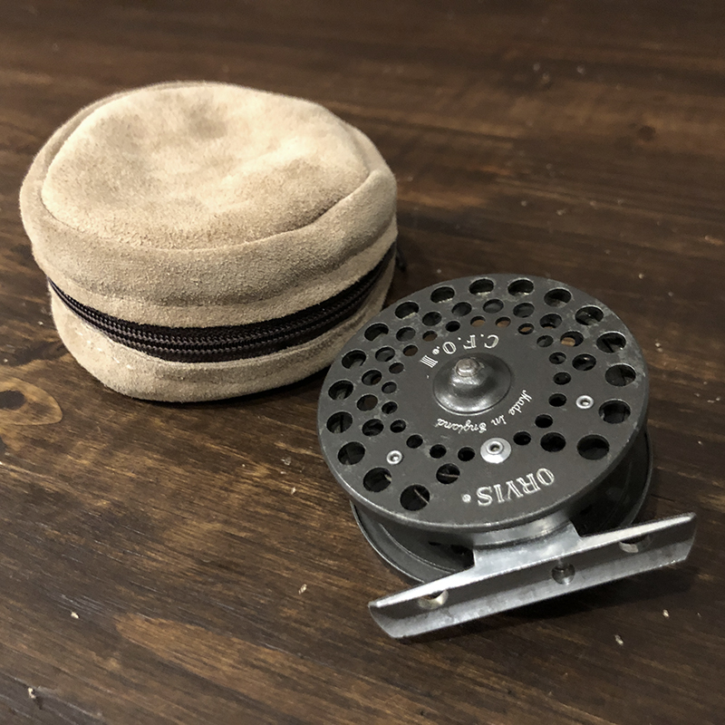 ORVIS オービス フライリール 2個 革ケース付き 正常作動未確認 ORVIS