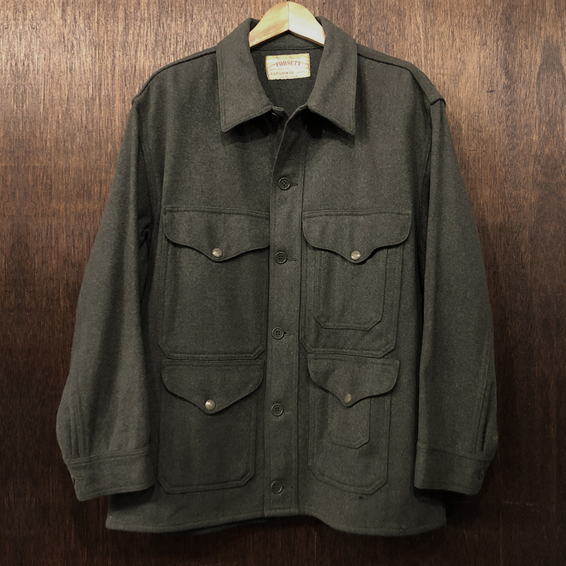 Filson Forsett Cloth Single Mackinaw Cruiser Olive Green Union
