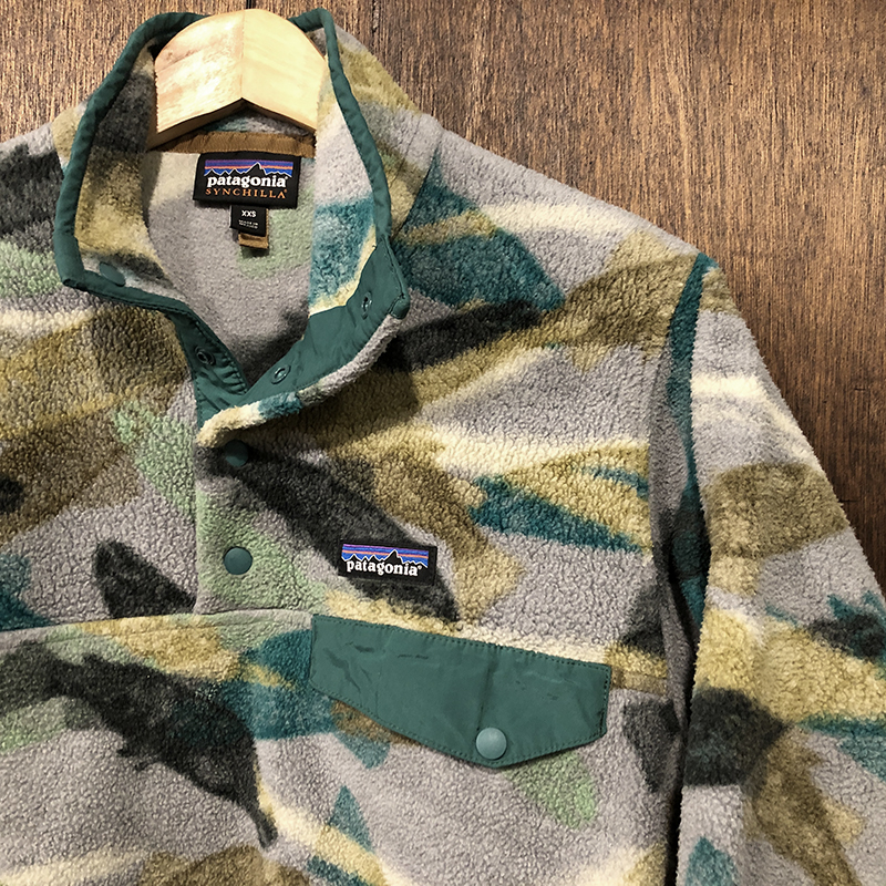 Patagonia Trout Camo Synchilla Fleece Snap T XXS パタゴニア