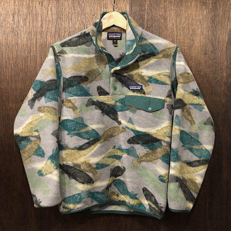 Patagonia Trout Camo Synchilla Fleece Snap T XXS パタゴニア