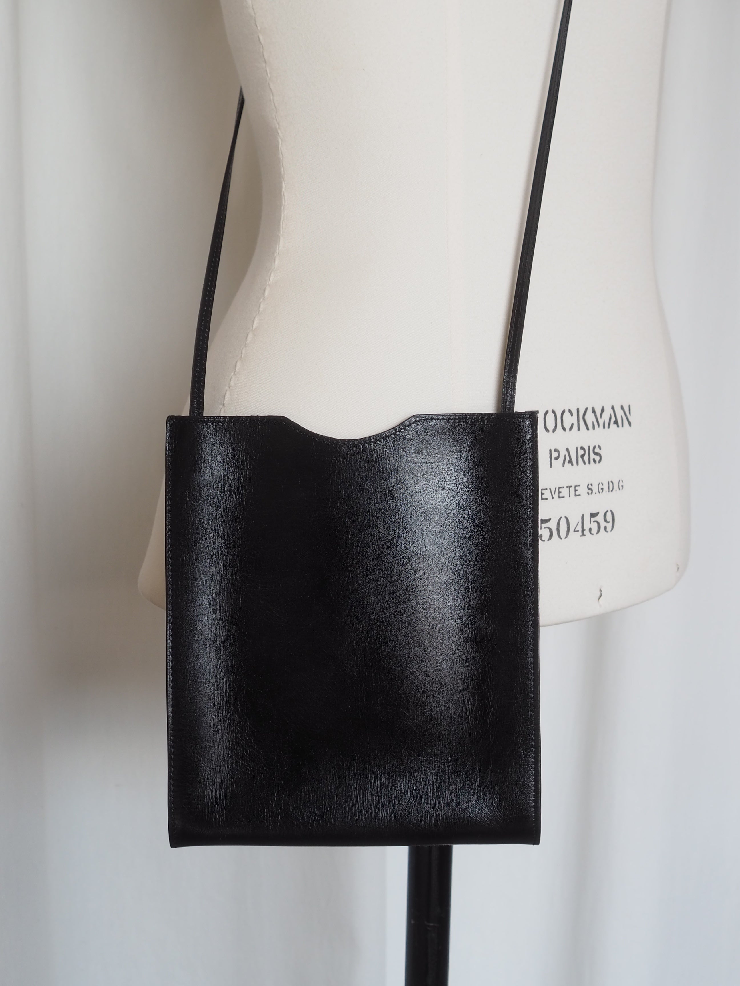 HERMES エルメス オメニトゥ ショルダー バッグ レザー ブラック